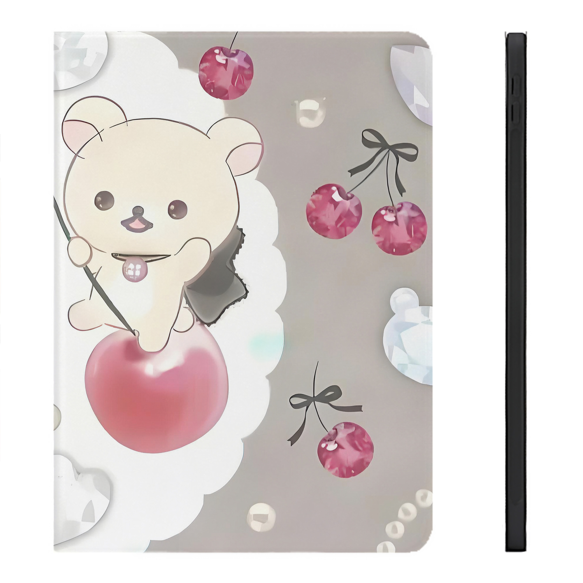 （画像用） リラックマ リラックマ キイロイトリ Rilakkuma Korilakkuma Kiiroitori IPadケース ペンホルダー付き ブックスタイルデザイン